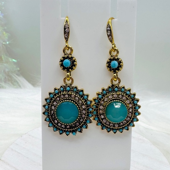 Classic Retro Sun Shaped Bohemian long Earrings - Picture 3 of 3